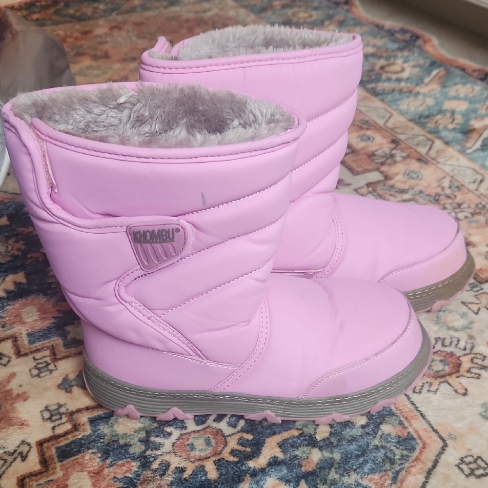 Khombu Pink Kids Winter Boots